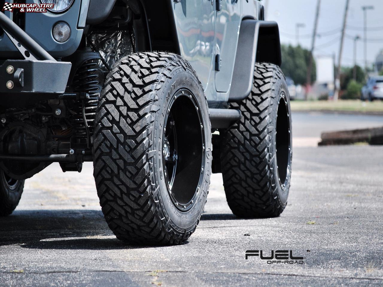 vehicle gallery/jeep wrangler fuel hostage d531 20X12  Matte Black wheels and rims